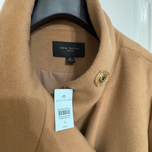 Ann Taylor belted funnel neck coat- NWT PM - Picture 2 of 6